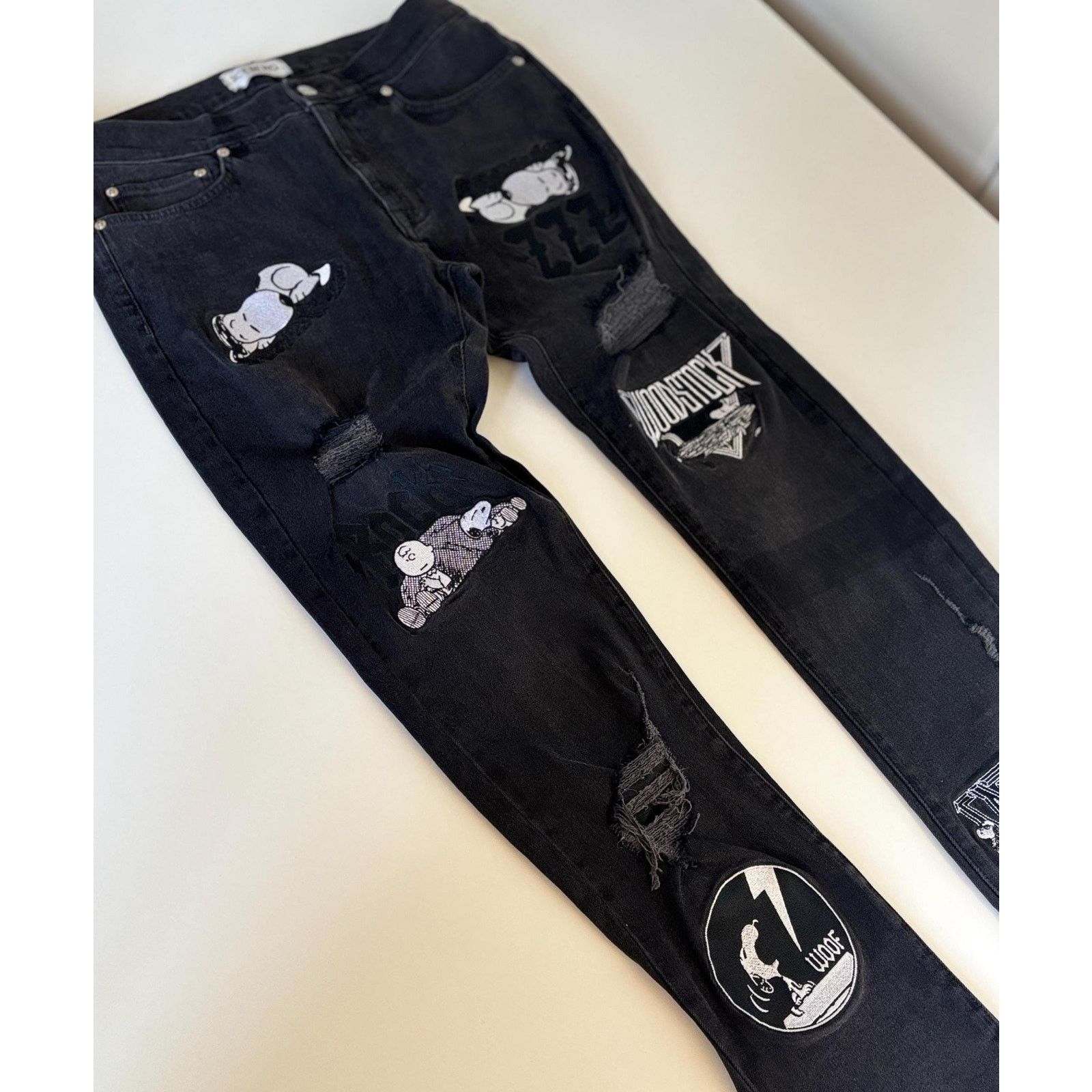 Iceberg Vintage Iceberg Snoopy Jeans W30 Black Denim Italian Designe Size US 30 / EU 46 - 3 Thumbnail