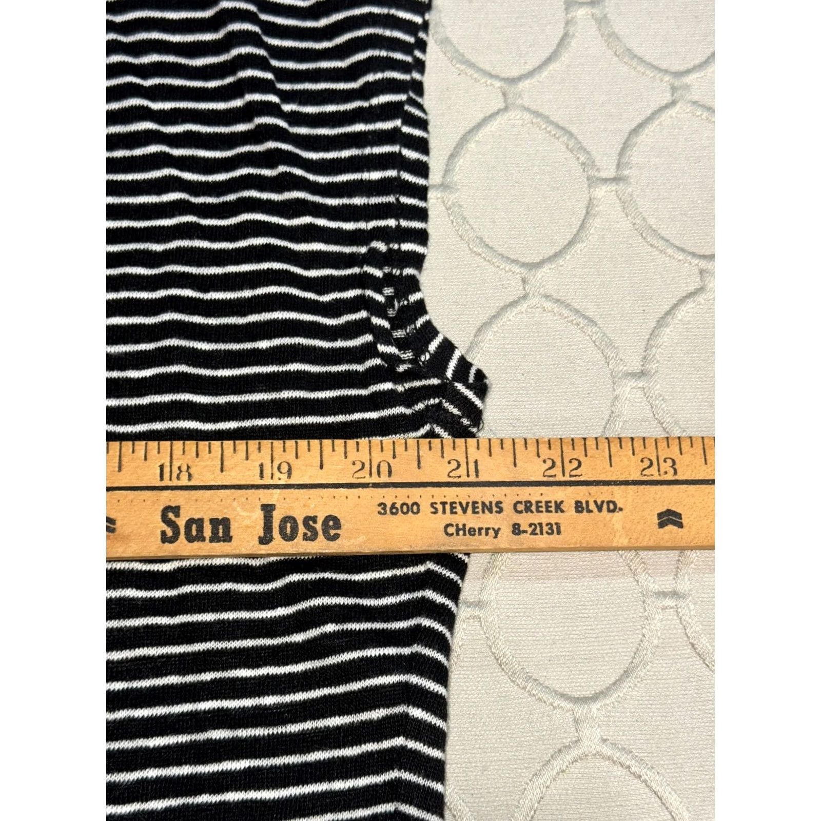 Vince Vince Shirt Womens XS Black White Striped Scoop Neck Cap Sleeve Lightweight T-Shirt Size XS / US 0-2 / IT 36-38 - 5 Thumbnail