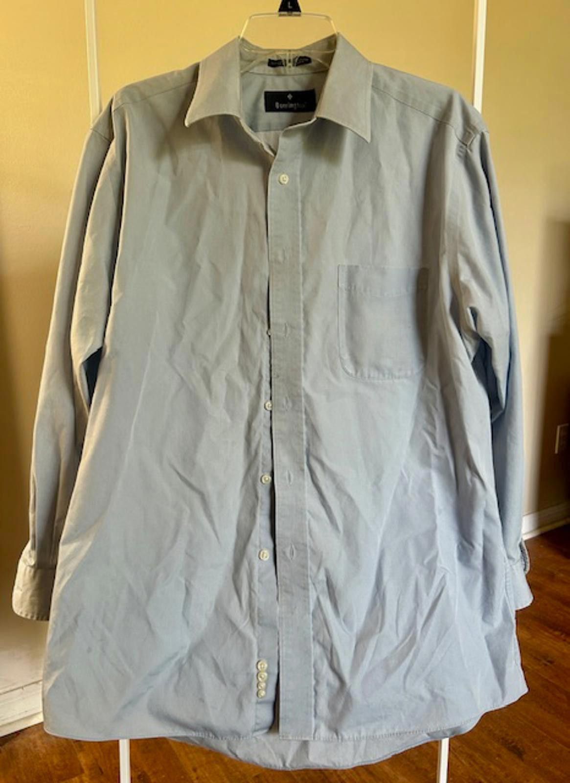 Burlington Barrington Men's Dress Shirt, Light Blue, Size 16 32/33 Size US L / EU 52-54 / 3 - 1 Thumbnail