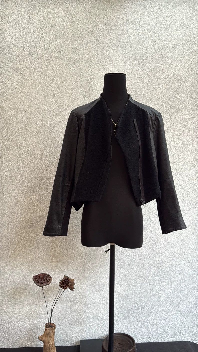 Helmut Lang HELMUT LANG Motorcycle leather jacket patch coat Size M / US 6-8 / IT 42-44 - 3 Thumbnail