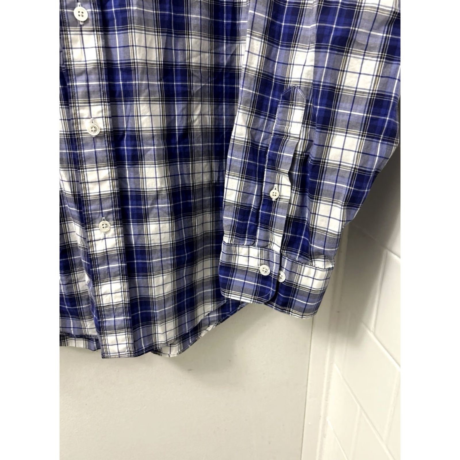 Brooks Brothers VTG Brooks Brothers Regent Polo Shirt Mens XL Blue Plaid Button-Down Collar Made In USA Size US XL / EU 56 / 4 - 6 Thumbnail