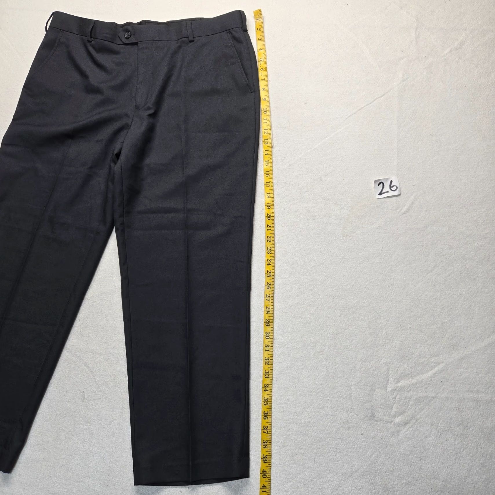 George George Black Dress Pants Slacks 5-Pocket 30 Inseam 38 Waist Adult Men's Size 38 x 30 Regular Fit Pants Size US 38 / EU 54 - 7 Thumbnail