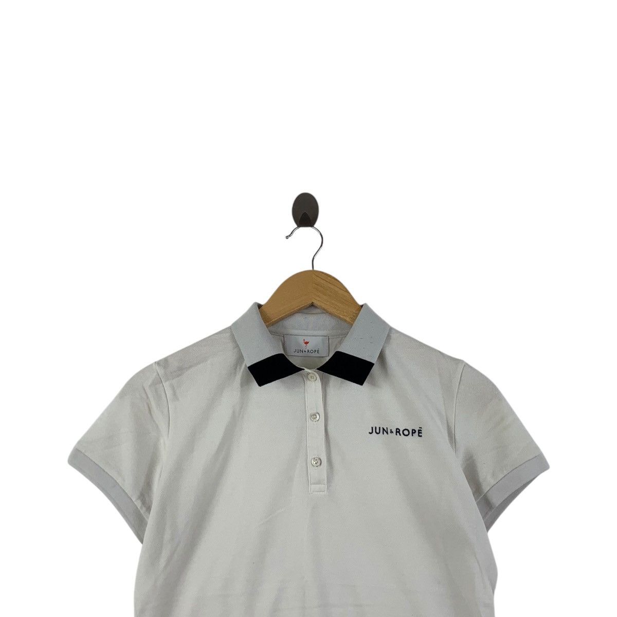 Vintage ROPE JAPAN x JUN TAKAHASHI Crane Bird White Polo Tee Shirt Size S / US 4 / IT 40 - 2 Thumbnail