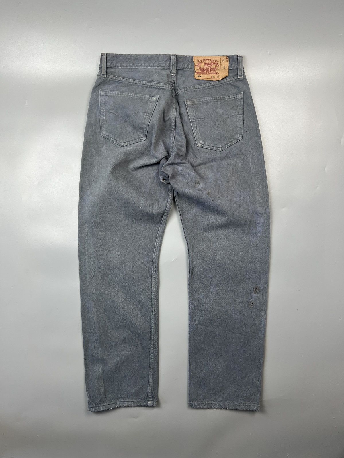 Levi's × Levi's Vintage Clothing × Vintage Levi’s 501 Gray Vintage Denim Jeans Pants (Y0567) Size US 34 / EU 50 - 12 Thumbnail