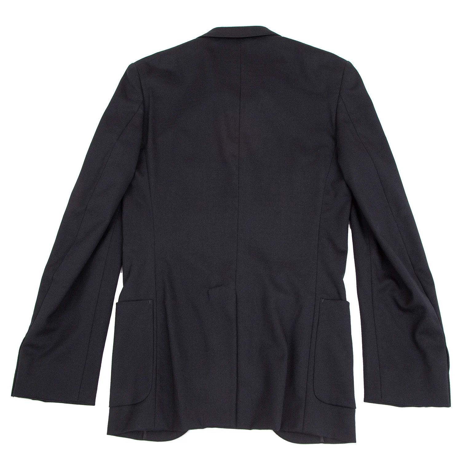 Comme des Garcons Homme Plus Stretch Wool Cutaway Jacket in Navy, Size S Size US S / EU 44-46 / 1 - 14 Thumbnail