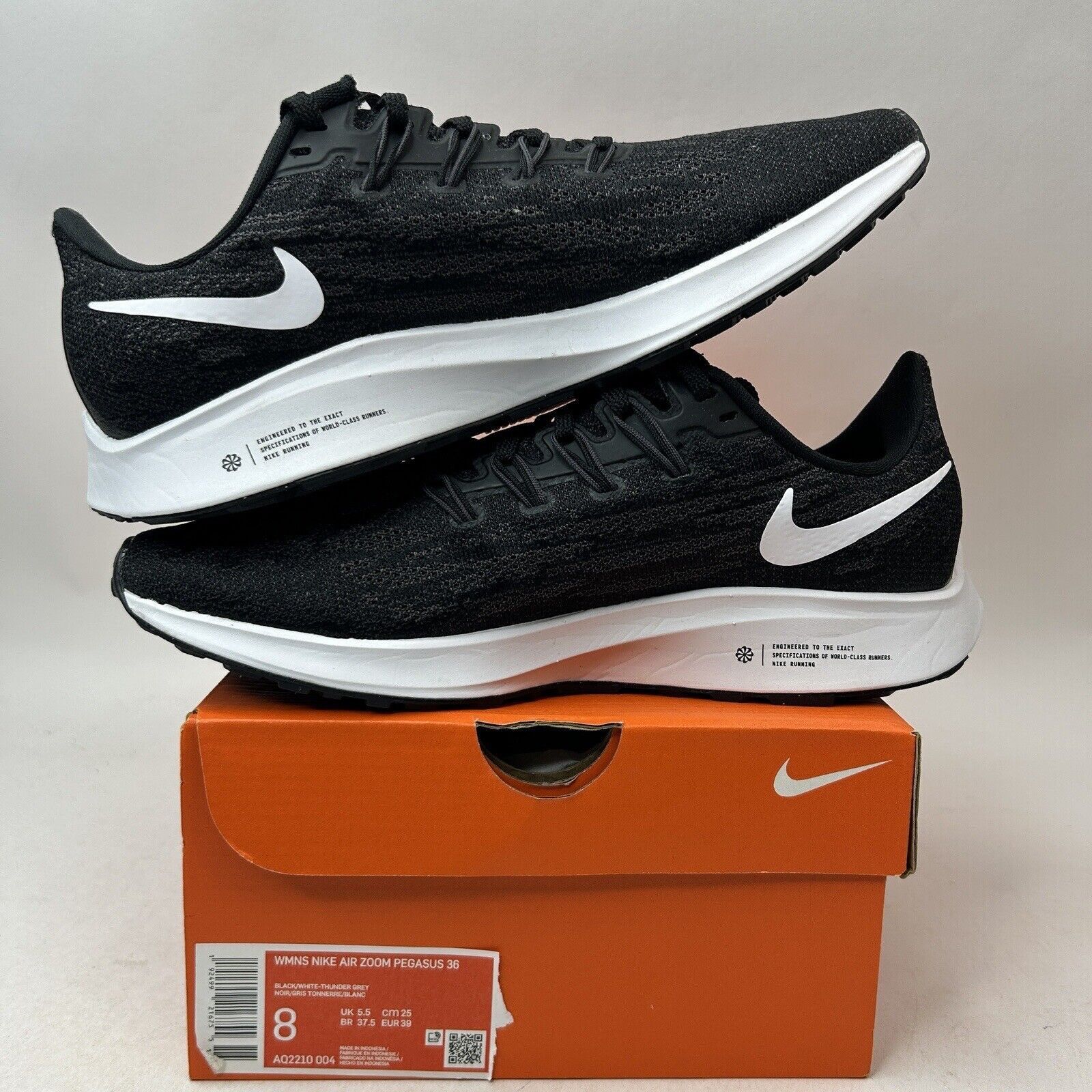 Nike Nike Air Zoom Pegasus 36 WMNS “Black White” 2024 Size US 8 / IT 38 - 3 Thumbnail