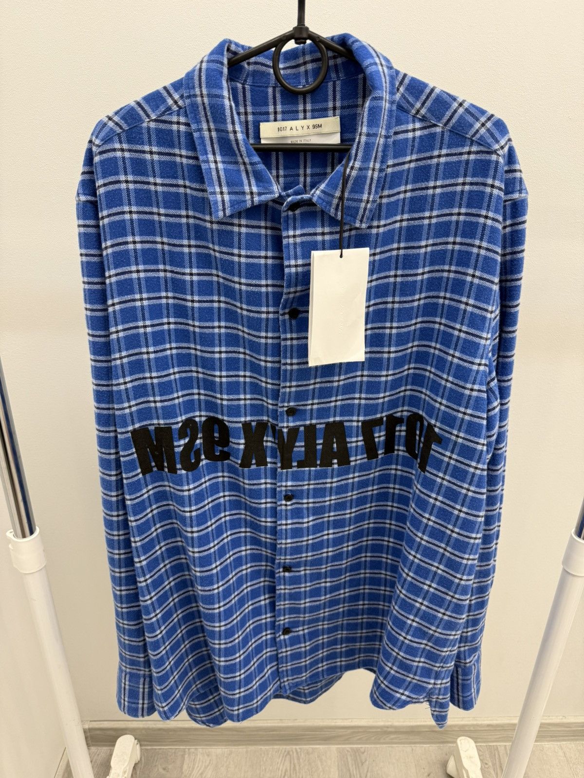 1017 ALYX 9SM 1017 ALYX 9SM Logo Lettering Flannel Shirt Size US L / EU 52-54 / 3 - 1 Thumbnail