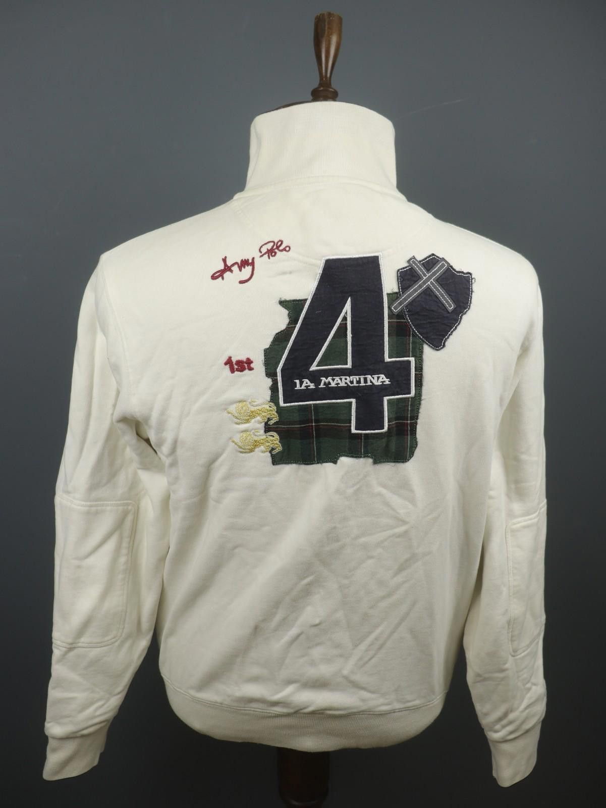 La Martina LA MARTINA White 100% Cotton Full Zip Jacket Size L Size L / US 10 / IT 46 - 12 Thumbnail