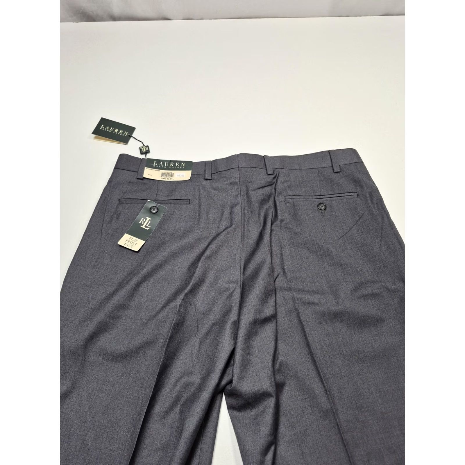 Ralph Lauren Lauren Ralph Lauren Dress Pants Men 38x34 Gray Flat Front Straight Poly Blend Dress Pants Mens 38 Gray Size US 38 / EU 54 - 7 Thumbnail