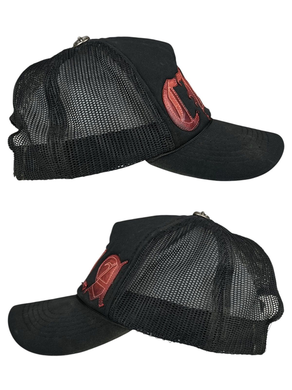 Chrome Hearts Chrome Hearts CH LA Los Angeles Leather Patch Trucker Hat Size ONE SIZE - 2 Thumbnail