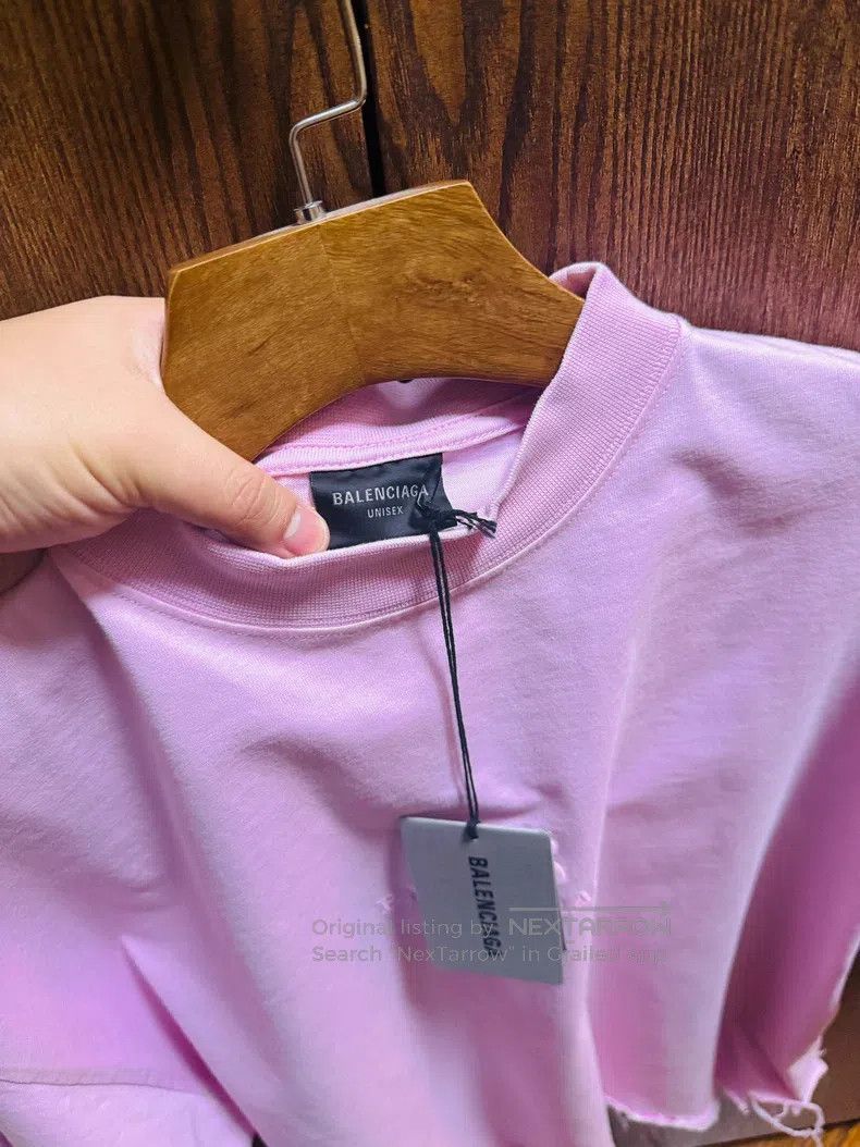 Balenciaga Balenciaga Solid Color Letter Logo Embroidered Round Neck Size XS / US 0-2 / IT 36-38 - 3 Thumbnail