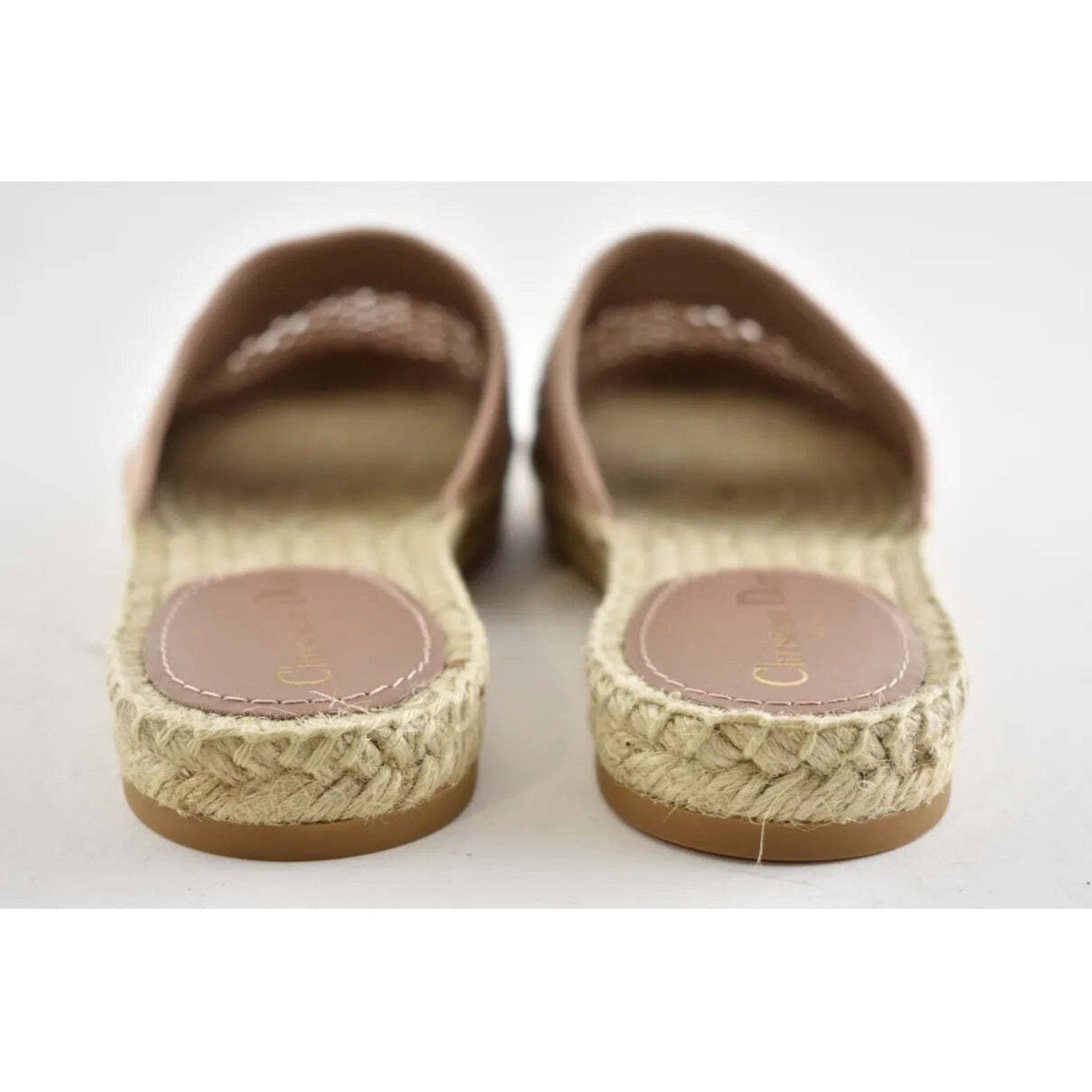 Dior Granville Clay Logo Canvas Backless Espadrille Slide Flat 42 Size US 12 / IT 42 - 8 Thumbnail