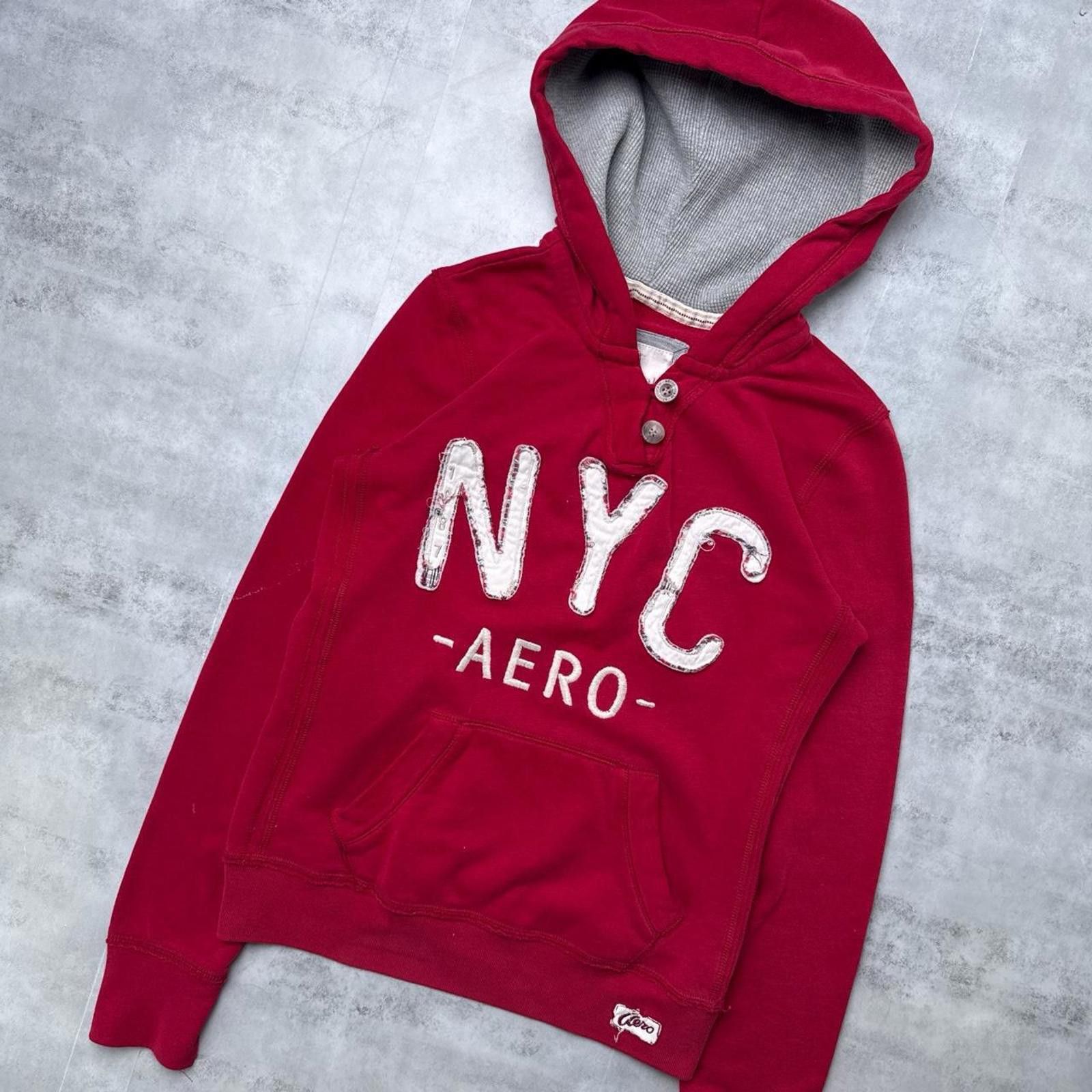 Aeropostale Y2K Aeropostale 00s Red Button Hoodie Jacket Size S / US 4 / IT 40 - 2 Thumbnail