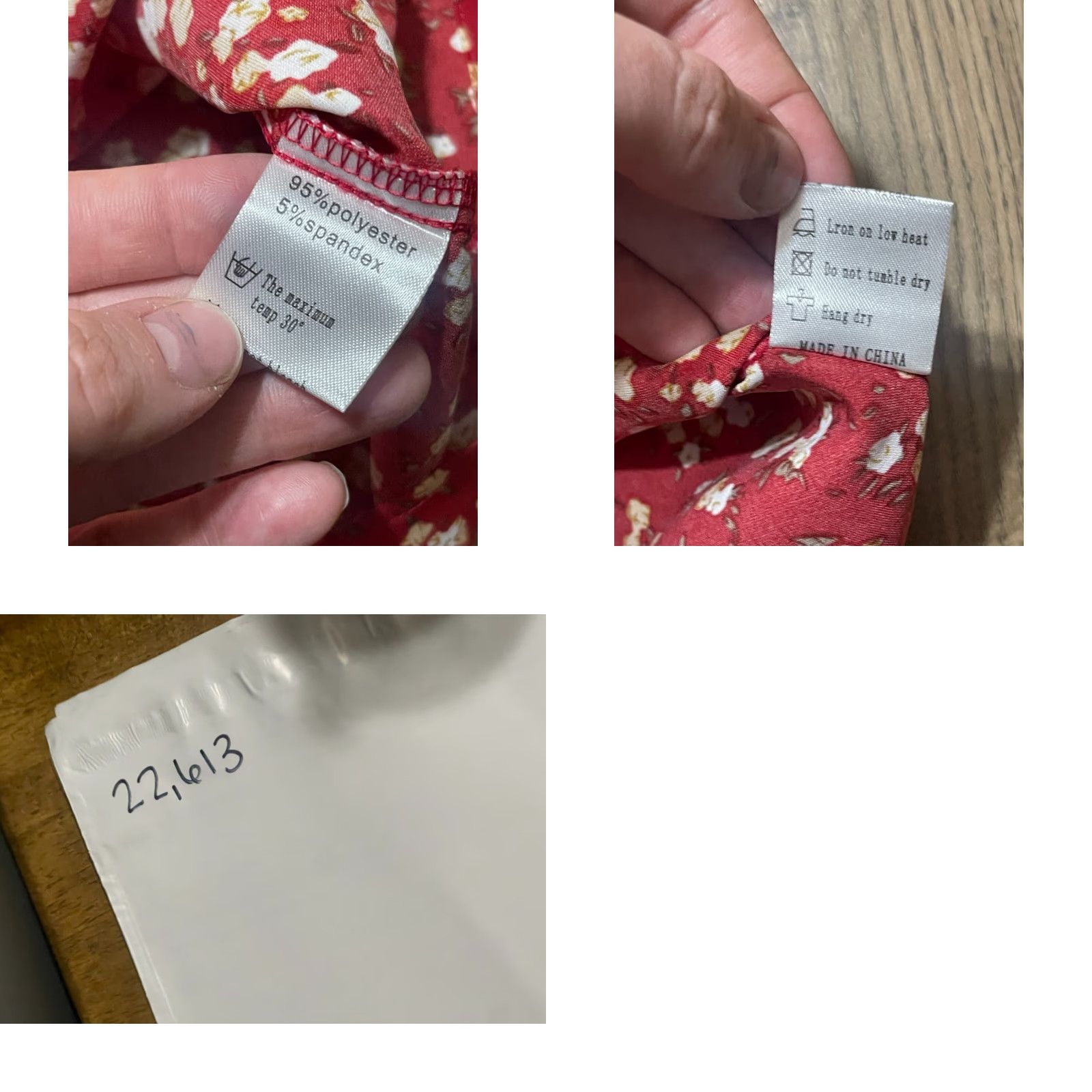 Vintage Jouica Shirt Womens XL Red White Floral V-neck T-Shirt Short Sleeve Pullover Casual Regular Size XL / US 12-14 / IT 48-50 - 8 Thumbnail