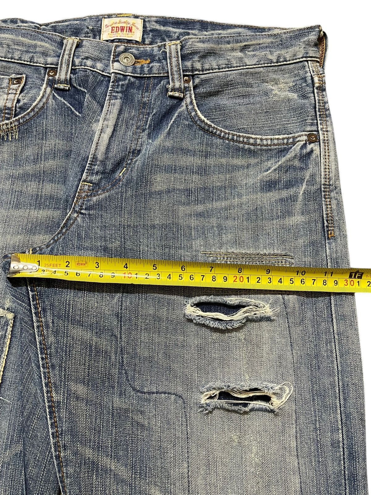 Edwin Edwin XV Exclusive Vintage Faded Distressed Loose Jeans Size US 33 - 15 Thumbnail