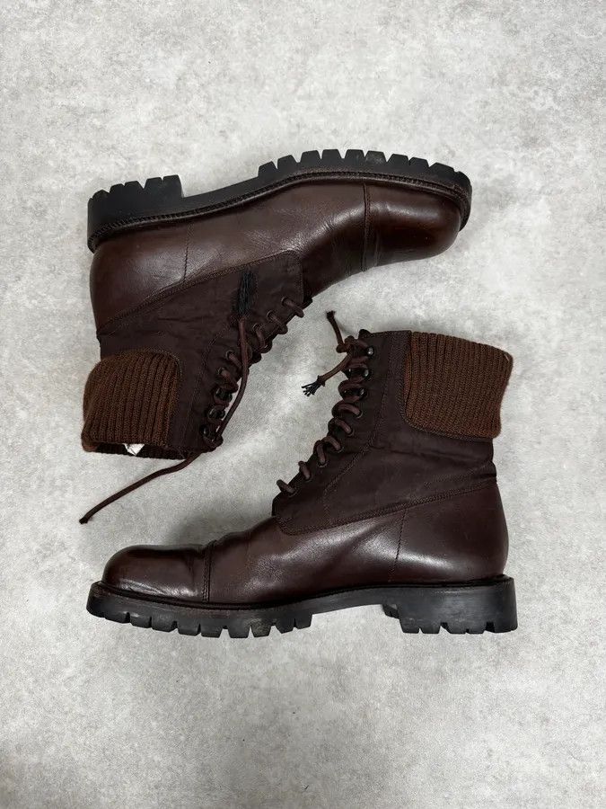 Prada 2000s Prada Brown Hybrid Leather Boots Size US 7 / EU 40 - 3 Thumbnail