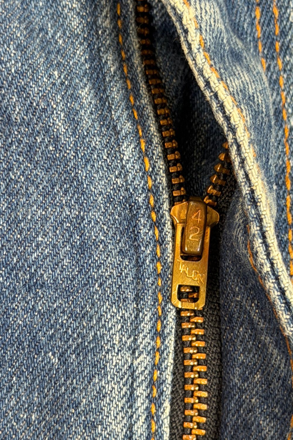 80s PRL USA Talon Zip Selvedge Style Jeans 36x29 image 4