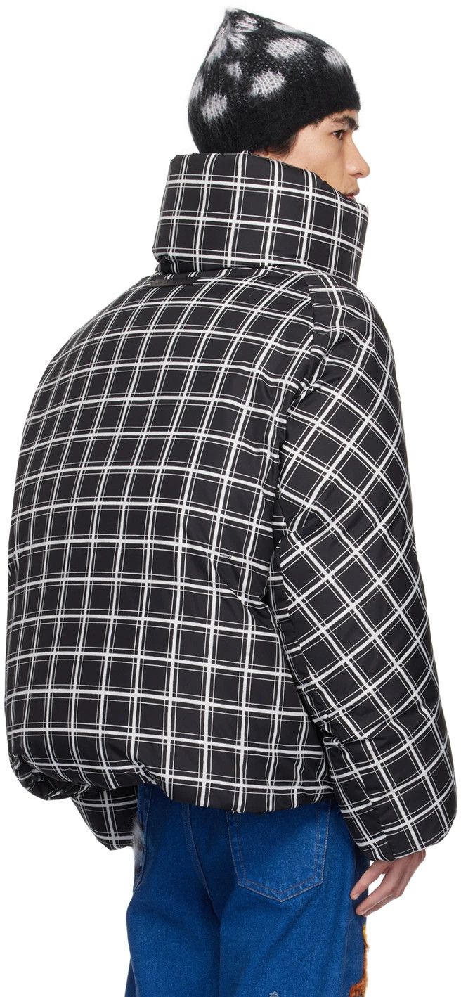 Marni o1w1db10824 Checked Down Jacket in Black White Size US L / EU 52-54 / 3 - 3 Thumbnail