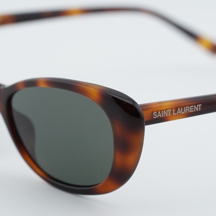 Saint Laurent Paris Saint Laurent SL822 002 Sunglasses Havana Cat Eye Frame Size ONE SIZE - 3 Thumbnail