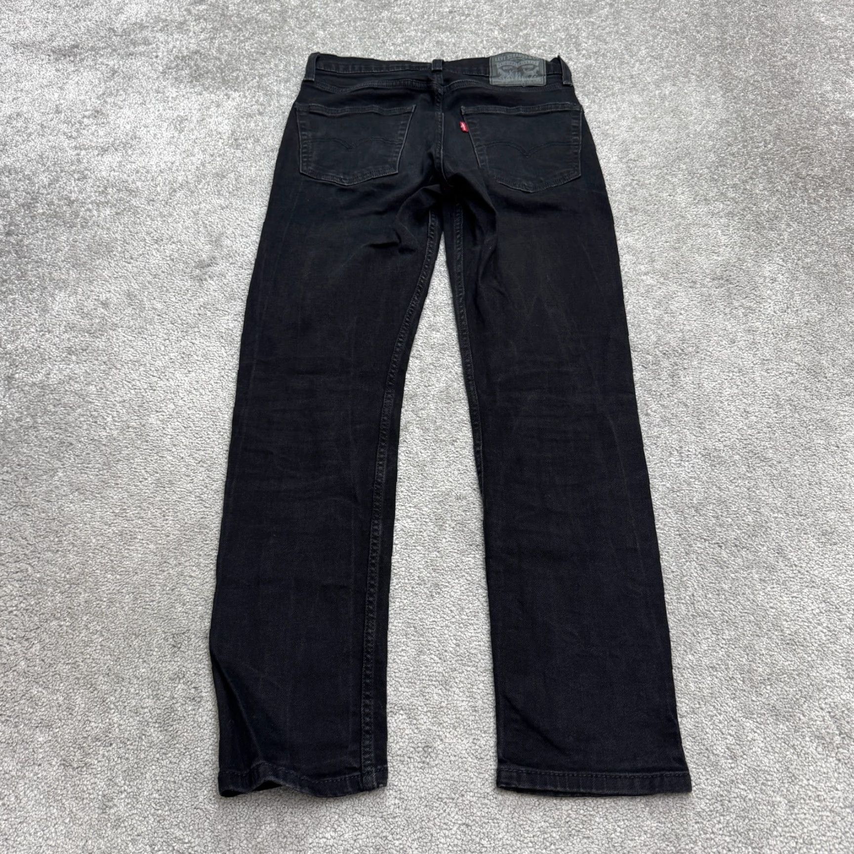 Levi's Levi's 502 Jeans Regular Taper Denim Mens 31x32 Black Dark Wash Cotton 5-Pocket USA Logo Casual Size US 31 - 2 Thumbnail