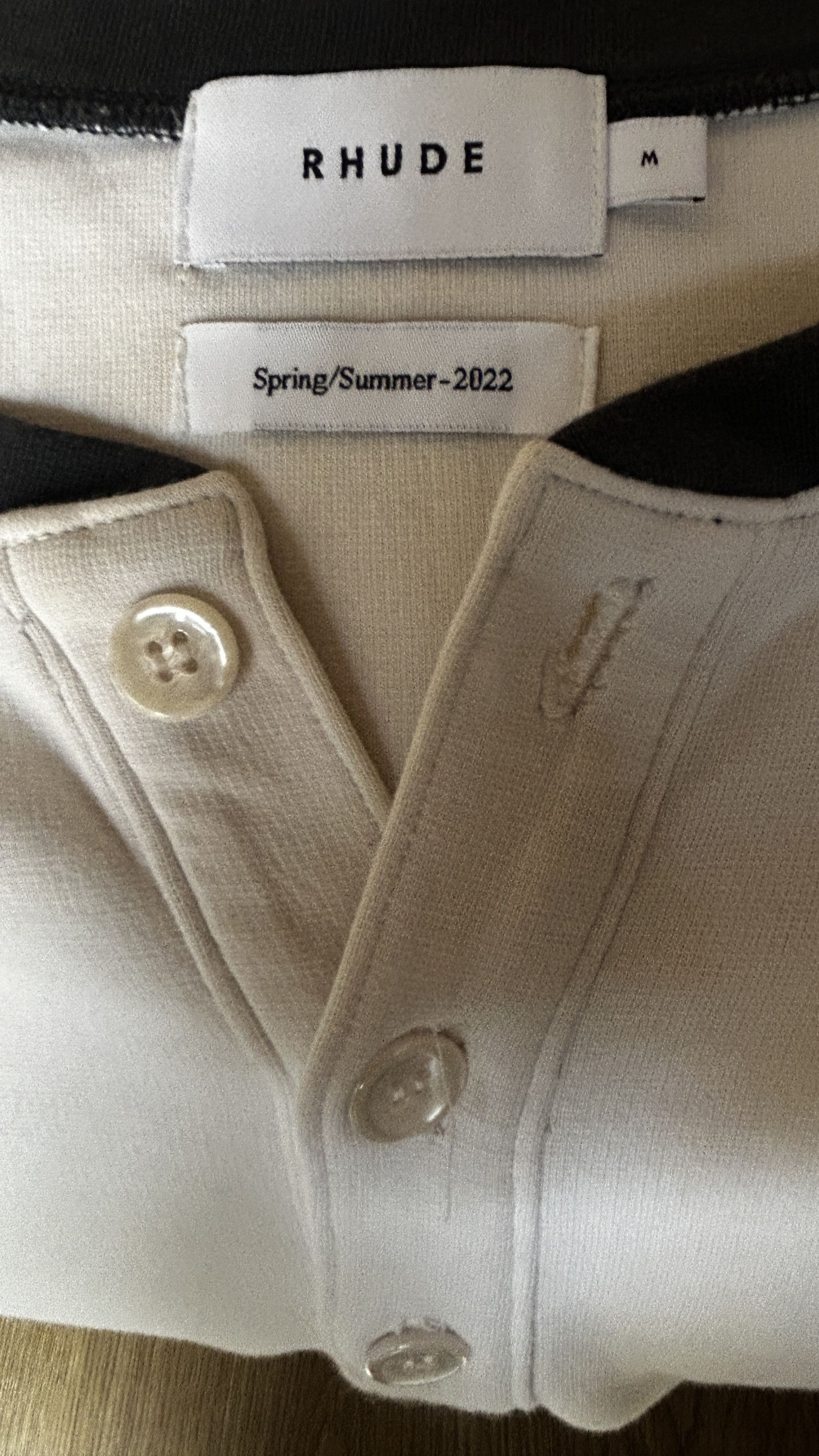 Rhude Rhude Black Panel Henley Size US L / EU 52-54 / 3 - 3 Thumbnail