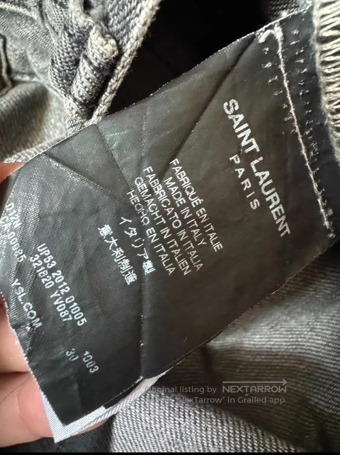 Saint Laurent Paris Saint Laurent 13SS Gray Basic Jeans. Size US 30 / EU 46 - 4 Thumbnail