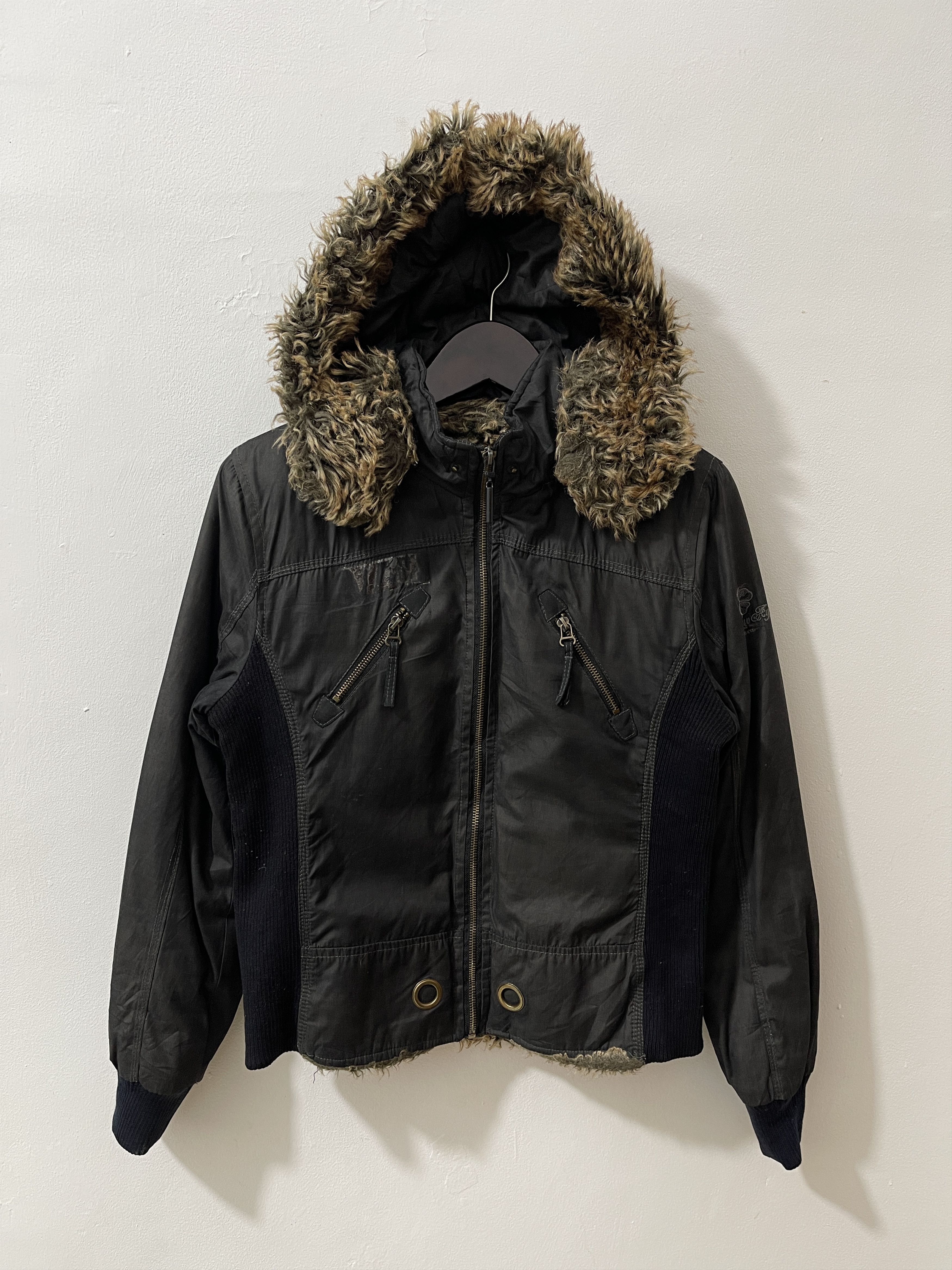 Japanese Brand 2000s Sky Bomber Archive Waxed Bono LGB Style
