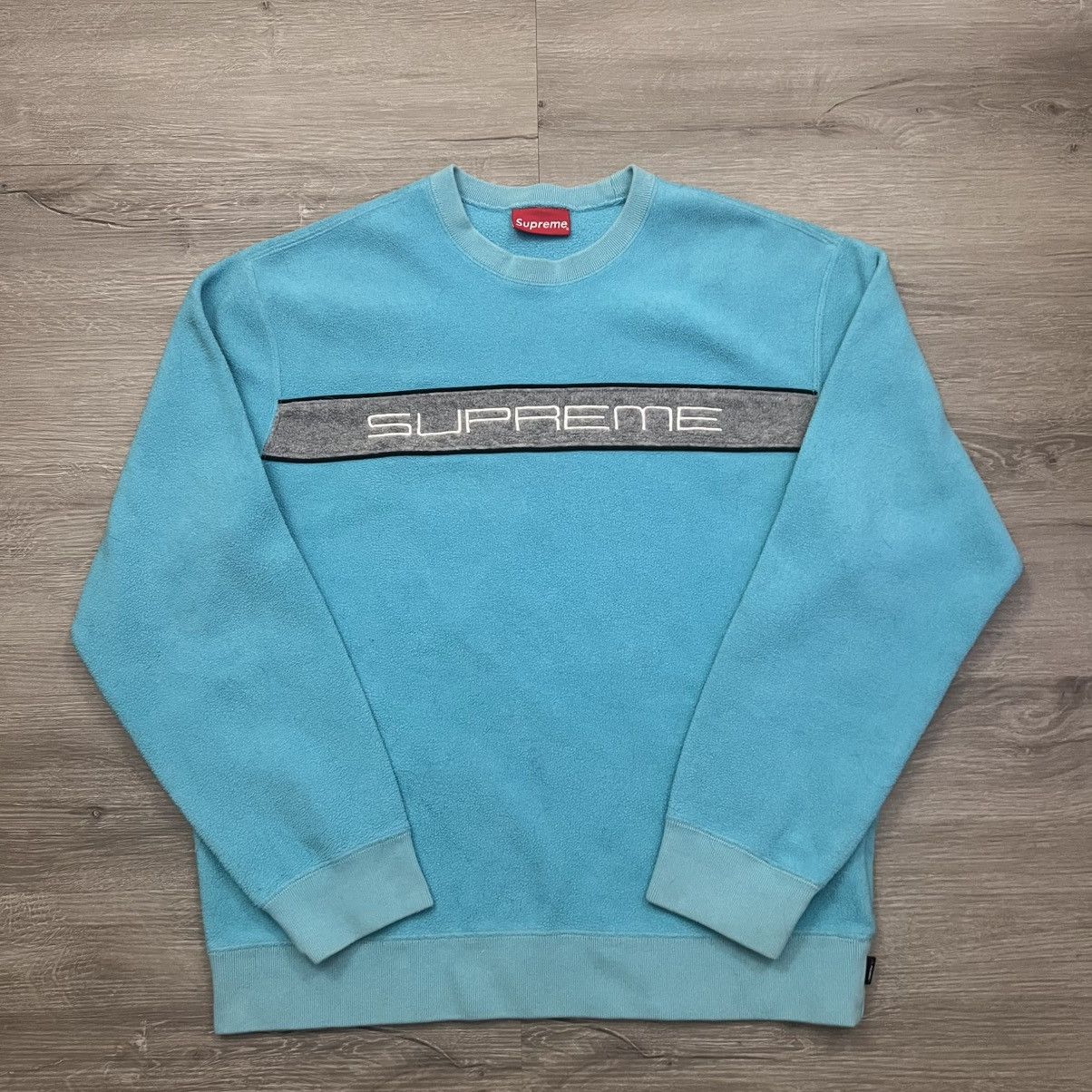 Supreme Supreme Polartec Logo Crewneck Size US M / EU 48-50 / 2 - 2 Thumbnail