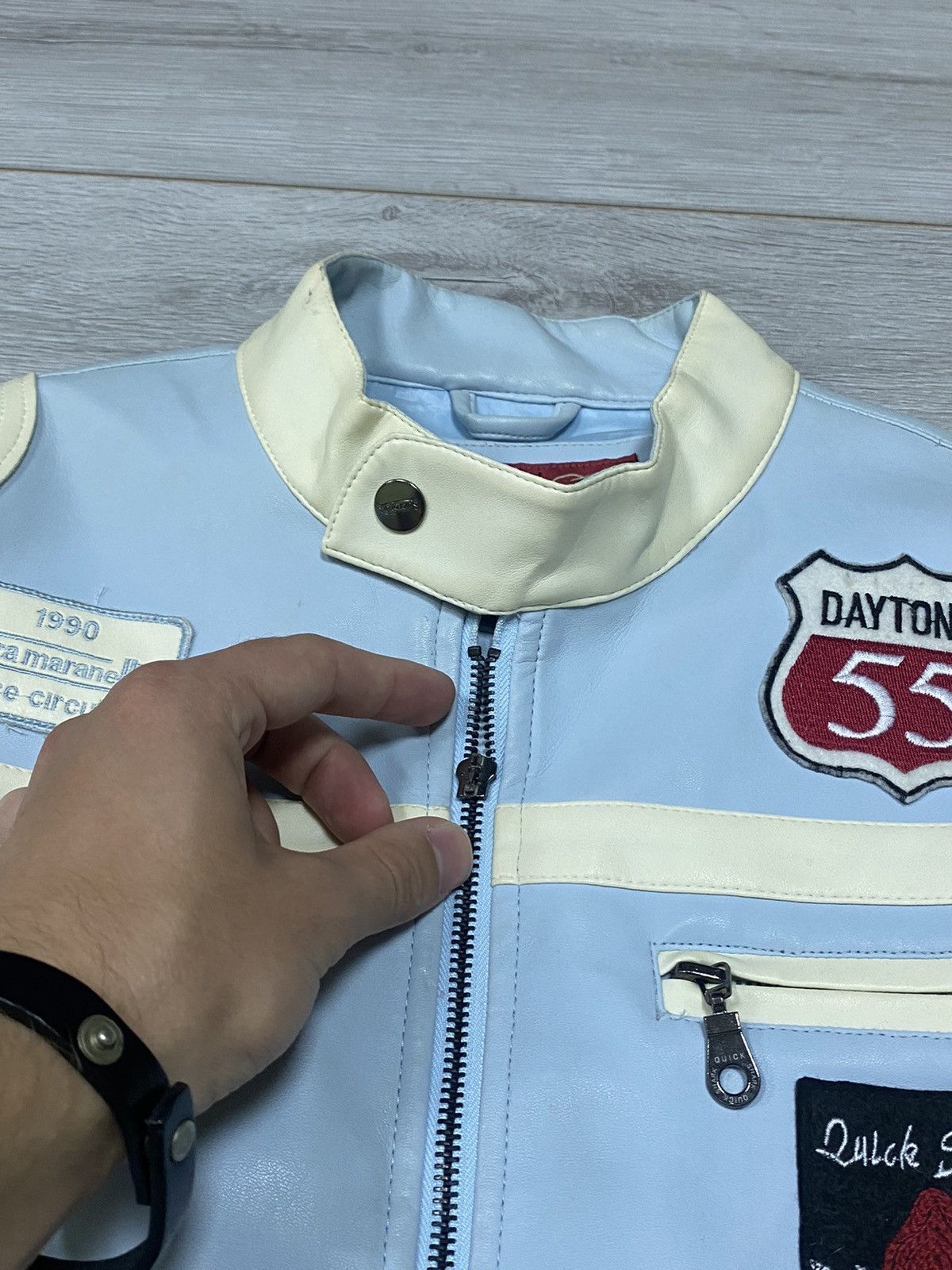 NASCAR Vintage Baby Blue Nascar Jacket F1 quickshark Size L / US 10 / IT 46 - 6 Thumbnail