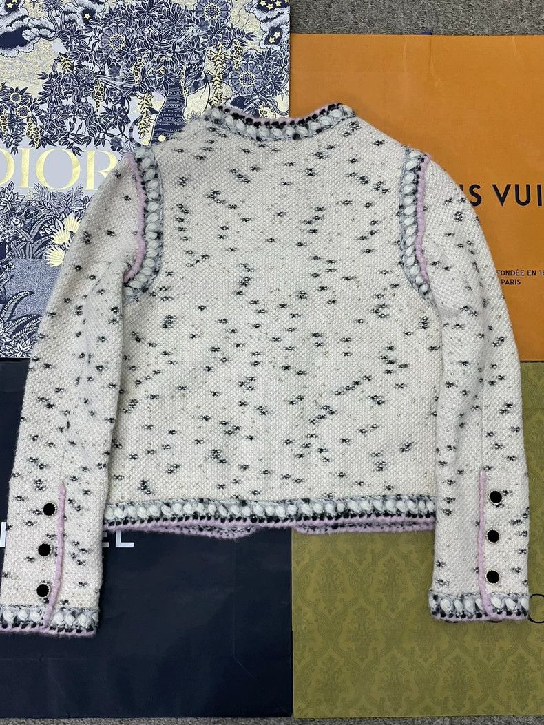 Chanel chanel Castle white black dot pearl buckle four-pocket jac Size XS / US 0-2 / IT 36-38 - 4 Thumbnail