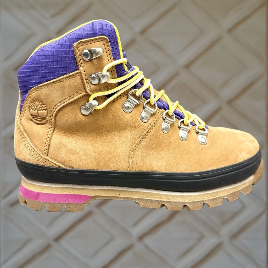 Timberland Timberland Euro Hiker Waterproof Boots Wheat Purple Yellow A2JUF Size 6.5M Size US 7 / IT 37 - 1 Thumbnail
