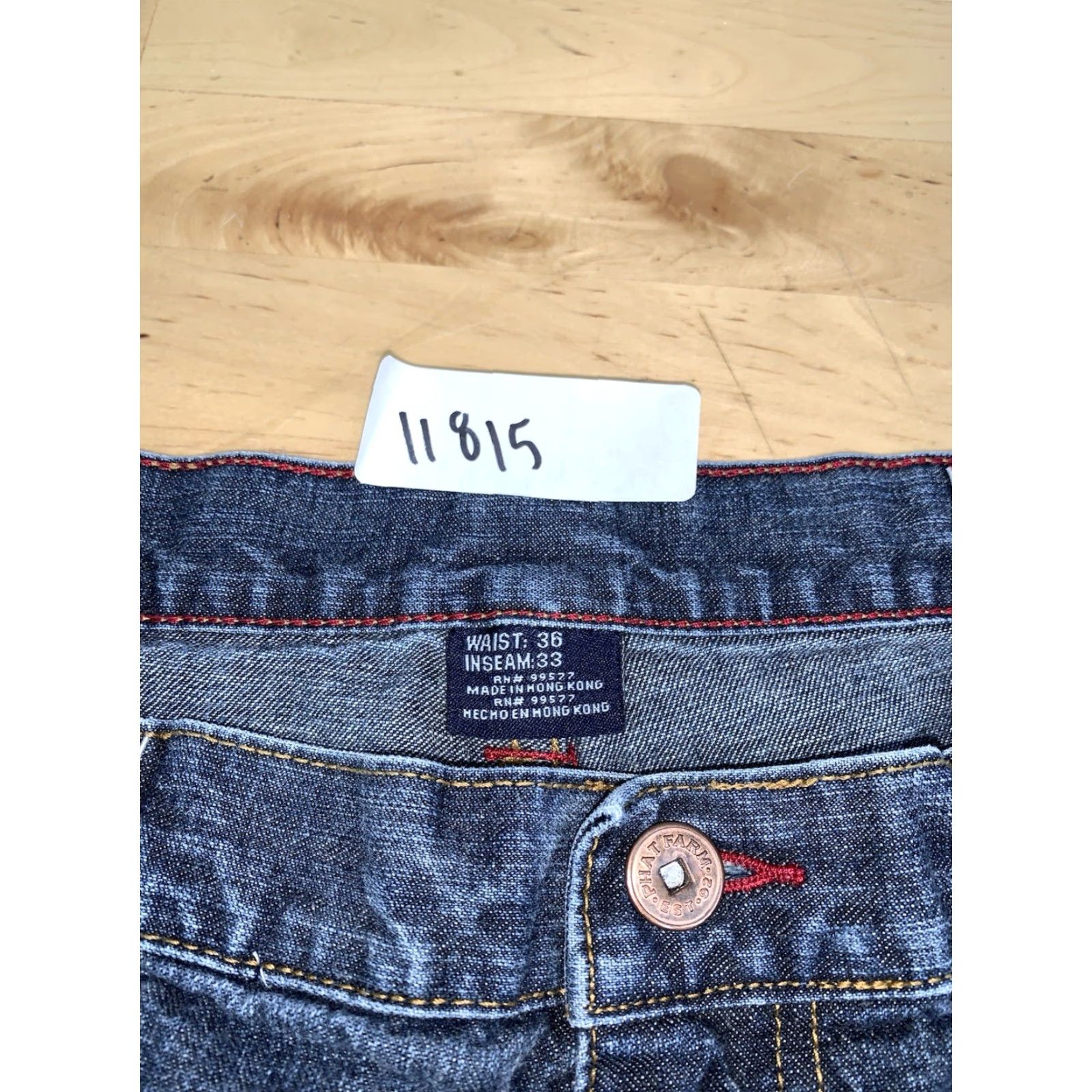 Phat Farm VINTAGE Phat Farm Jeans Mens 36x33 Blue Logo Y2K Grunge Hip Hop Straight Denim 11815 Mens Size US 36 / EU 52 - 2 Thumbnail