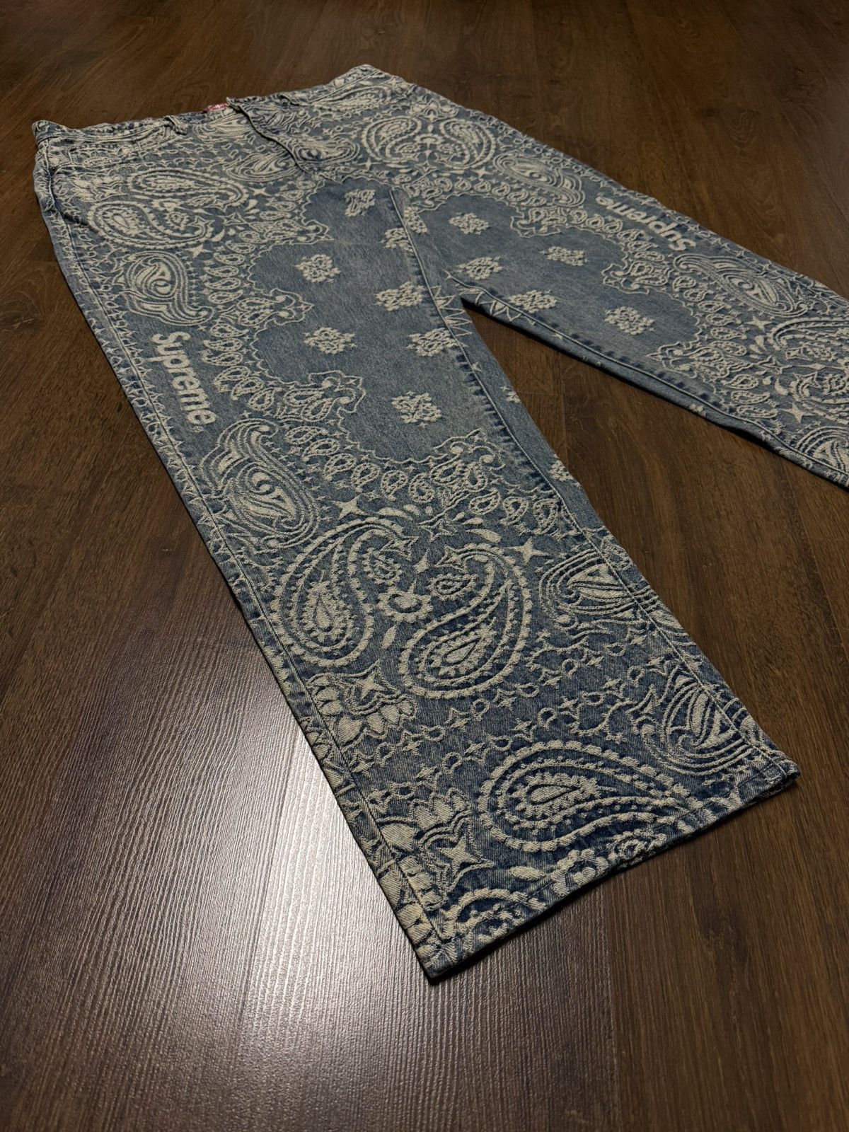 Supreme Supreme Bandana Jacquard Baggy Jean Blue Size US 38 / EU 54 - 4 Thumbnail