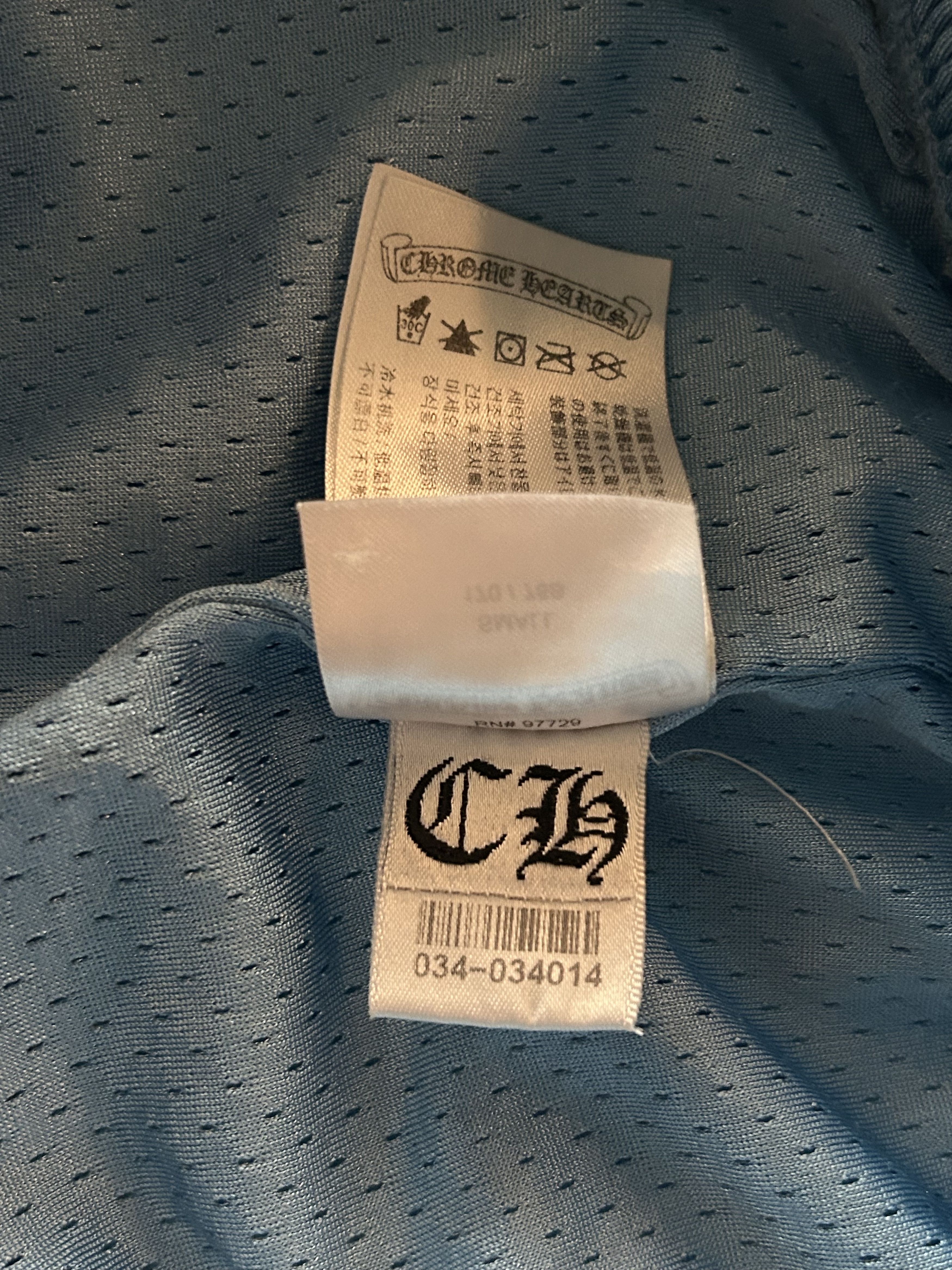 Chrome Hearts Chrome Hearts Blue & White Logo Mesh Shorts Size US 30 / EU 46 - 6 Thumbnail