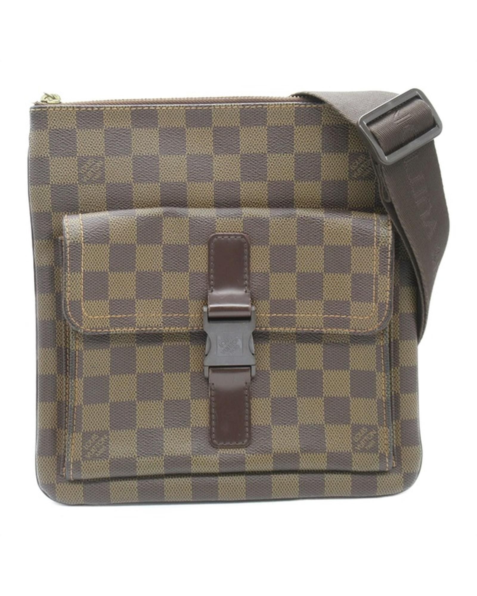 image of Authentic Louis Vuitton Damier Ebene Pochette Melville Bag in Brown, Women's