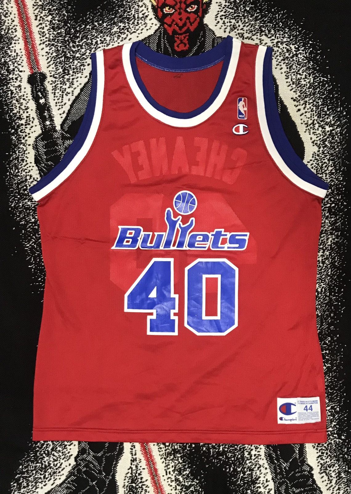 VTG 90 Washington Bullet Calbert Cheaney NBA Jersey Champion