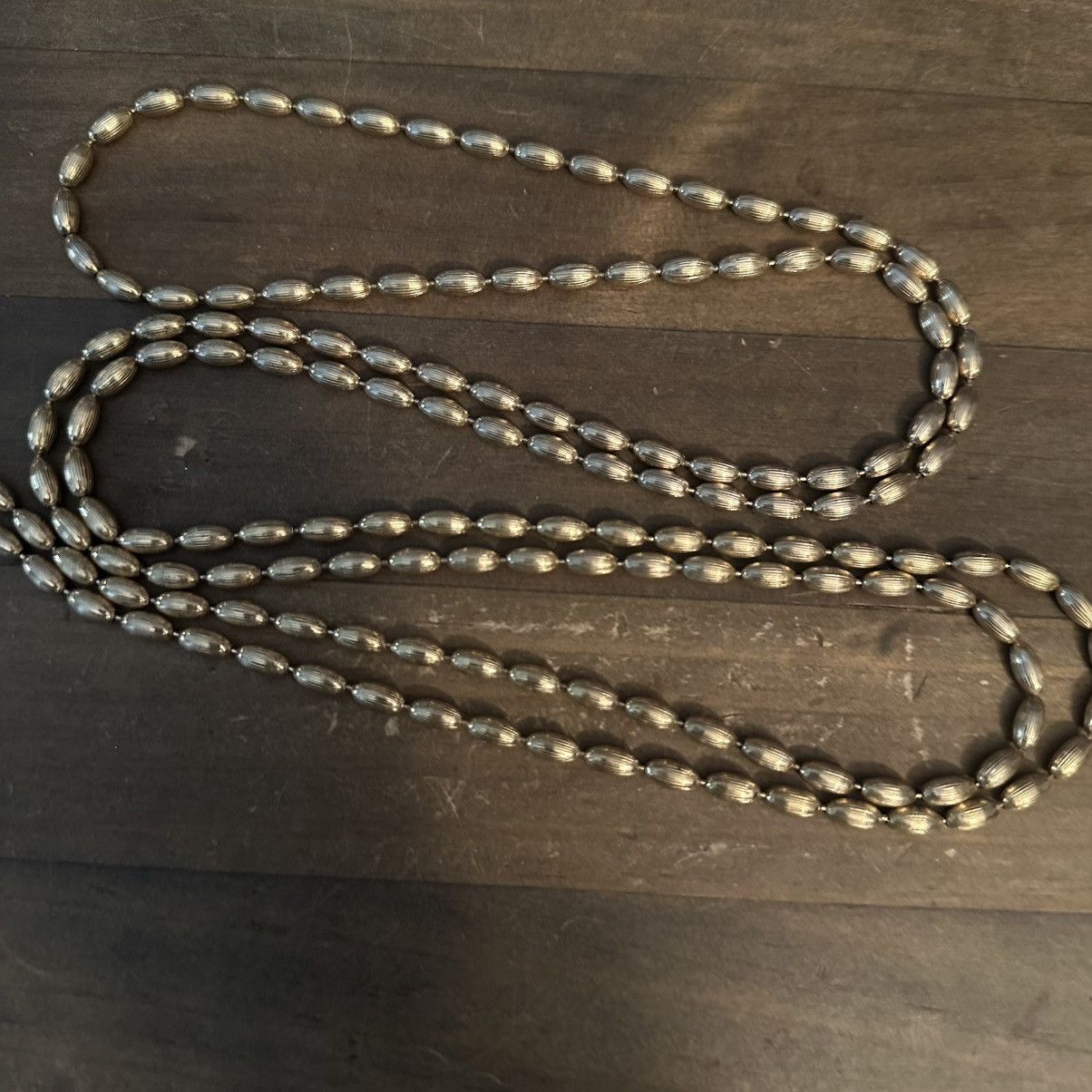 Other × Vintage Vintage Napier long gold fluted barrel bead chain necklace Size ONE SIZE - 3 Thumbnail