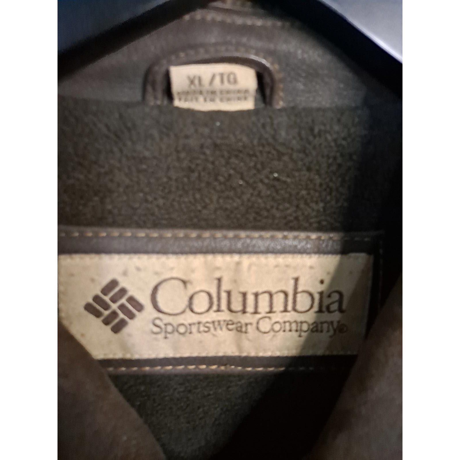 Columbia VIntage Columbia Long Leather Button Up Long Coat with Insid Size US XL / EU 56 / 4 - 3 Thumbnail