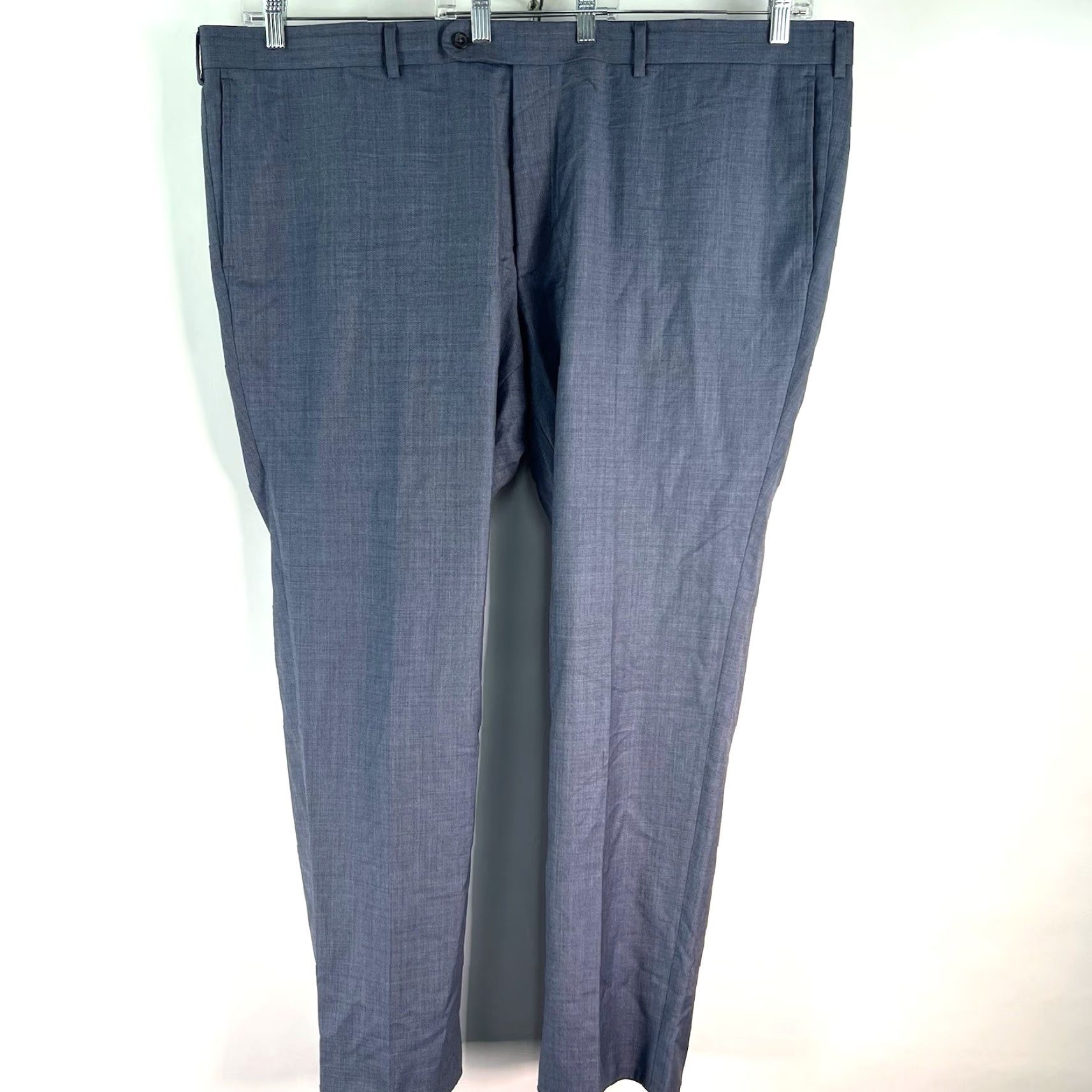 Vintage Roy Robson Wool Dress Pants Blue 31 X32 Lined Classic Herringbone Wool Dress Pants Mens Regular Flat Front Tailored Size US 31 - 2 Thumbnail