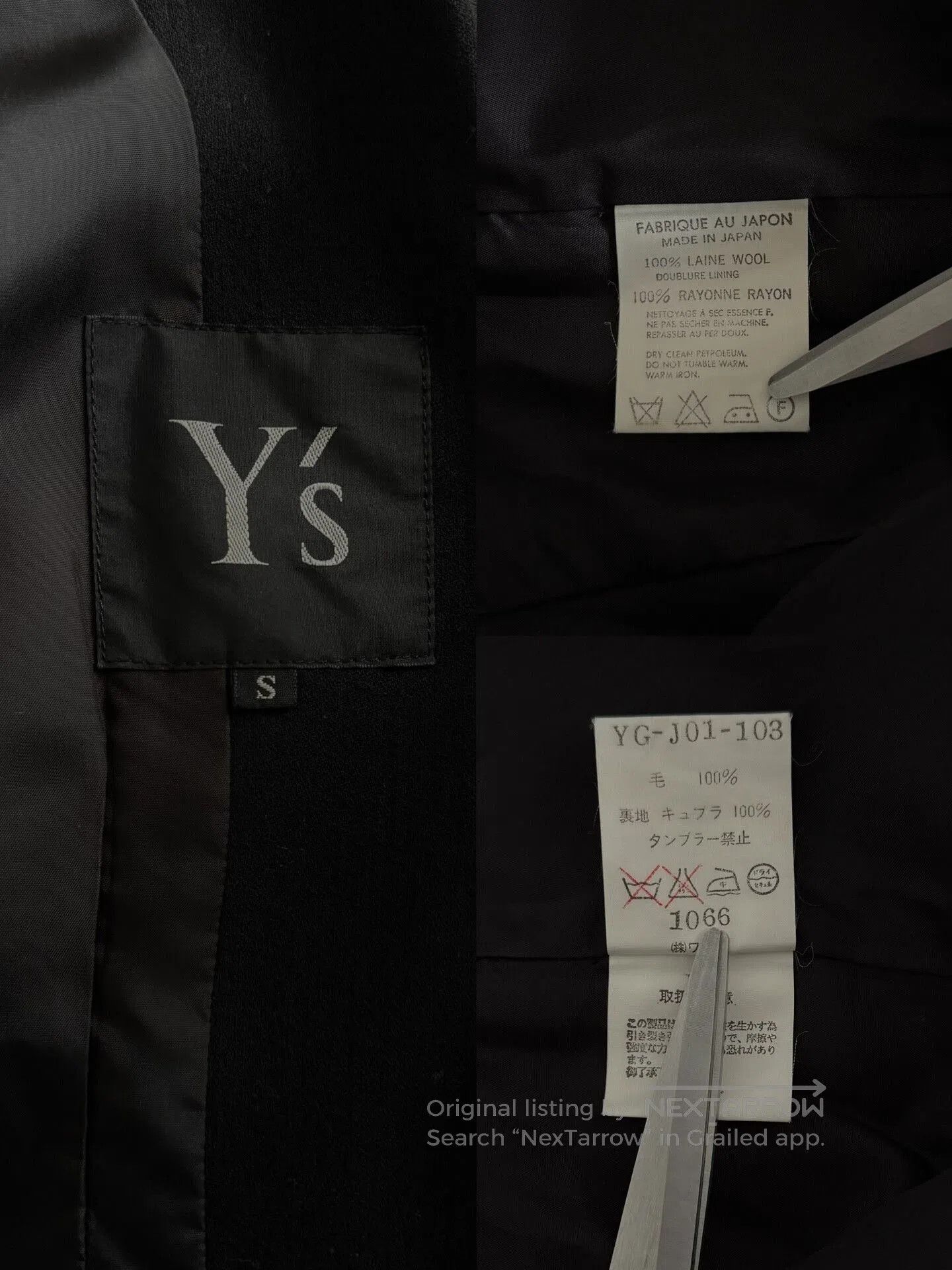 Y's yohji yamamoto wool tailored jacket. Size US S / EU 44-46 / 1 - 4 Thumbnail