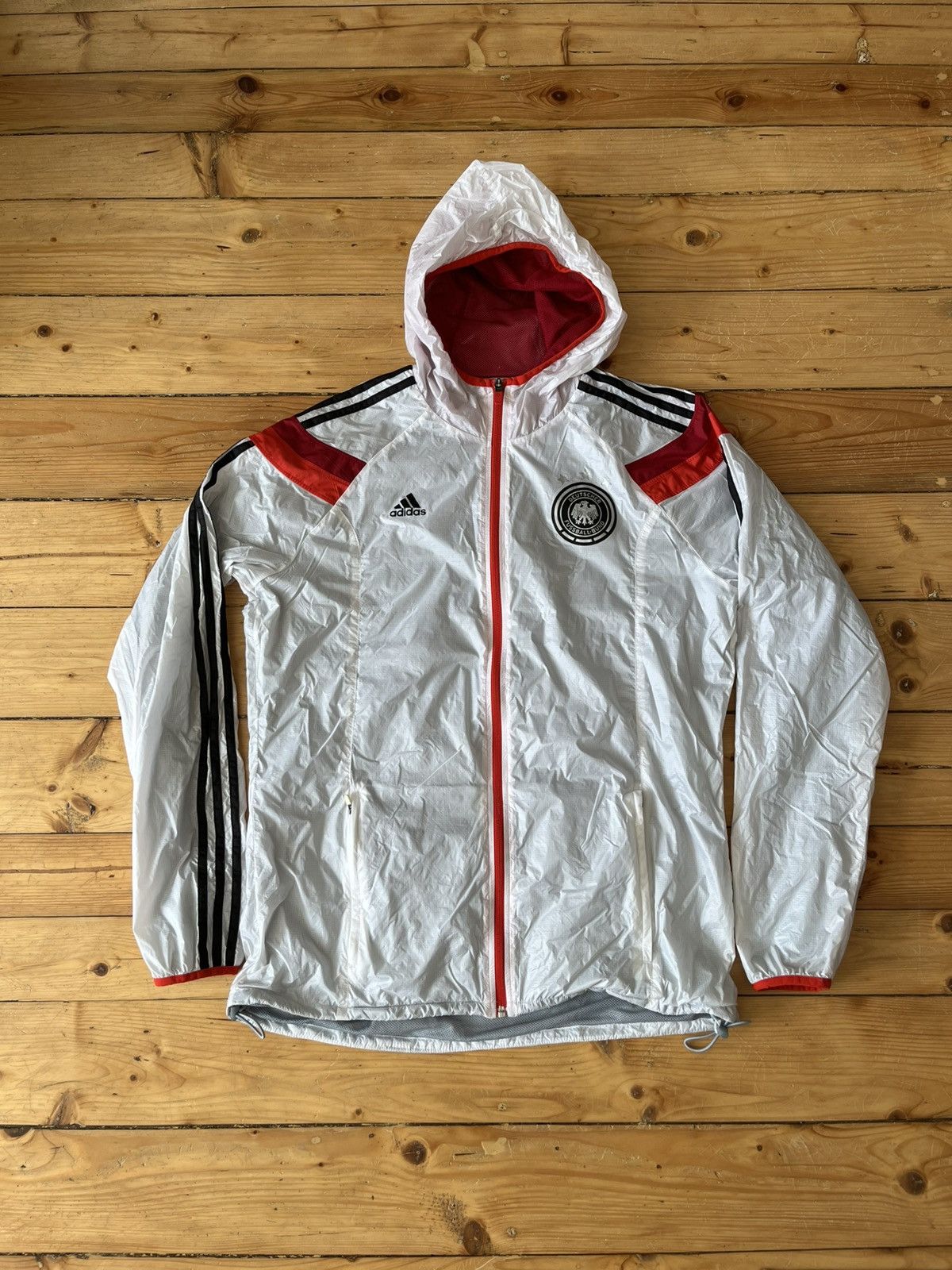 Adidas Adidas 2013-14 Germany adidas Hooded Rain Jacket Size US L / EU 52-54 / 3 - 2 Thumbnail