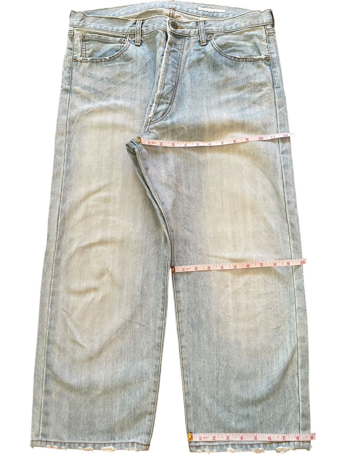 Southpole Vintage Japanese Brand Faded Wash Distress Baggy Jeans Size 35" - 8 Thumbnail