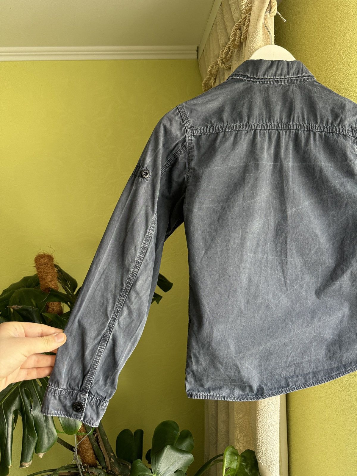 Stone Island Stone Island Junior Stone Wash Cotton Grey Zip Overshirt 10Y Size US XXS / EU 40 - 10 Thumbnail