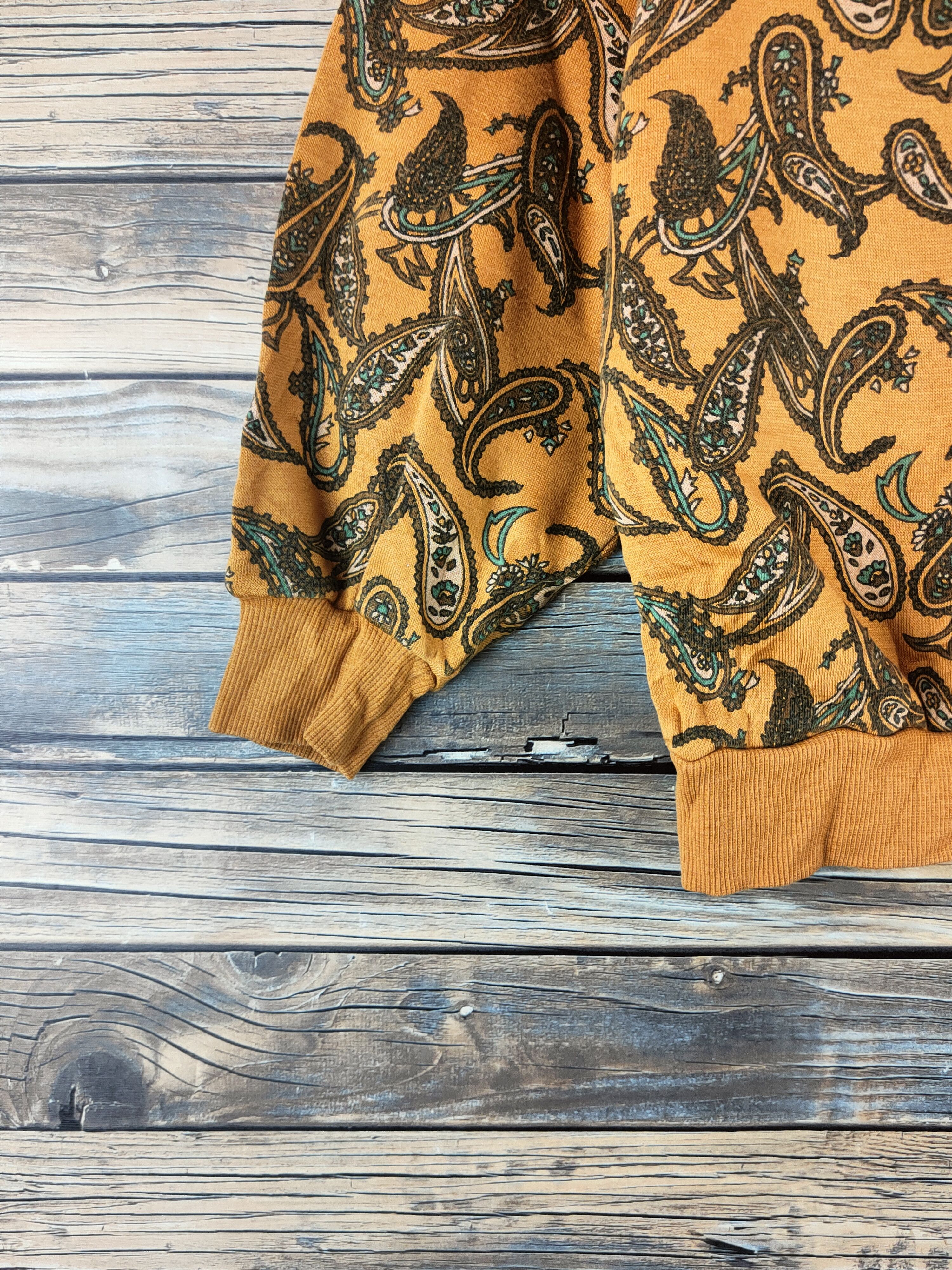 Japanese Brand Vintage Full Print Life is Art Mustard Sweatshirts Size M / US 6-8 / IT 42-44 - 5 Thumbnail