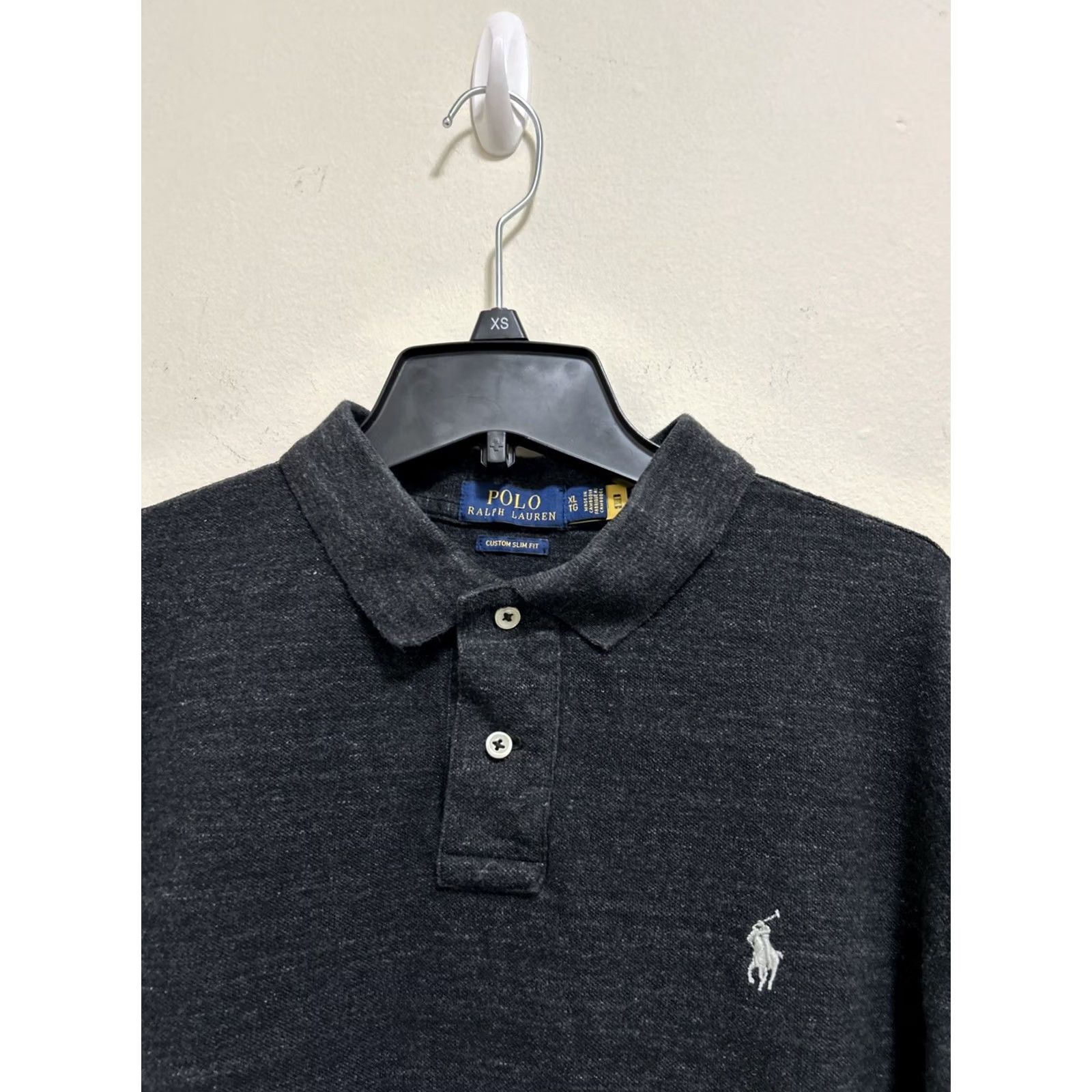 Ralph Lauren Ralph Lauren Polo Shirt Mens XL Gray Long Sleeve Polo Custom Slim Fit Pony Sport Size US XL / EU 56 / 4 - 4 Thumbnail