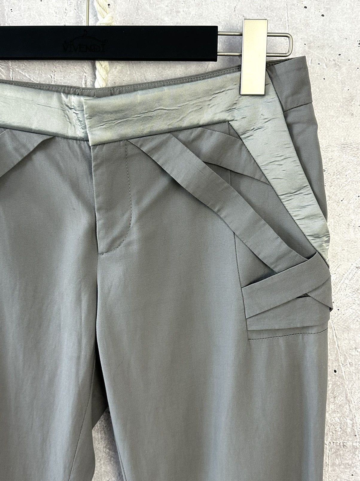 Gucci Gucci Vintage Grey Viscose Bondage Ankle Zip Pants Size 28" / US 6 / IT 42 - 4 Thumbnail