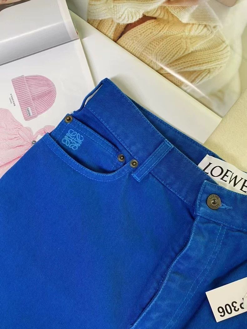 Loewe LOEWE Irregular Solid Color Jeans, Size 36, Waist 68, Leng Size 24" / US 00 / IT 34 - 4 Thumbnail