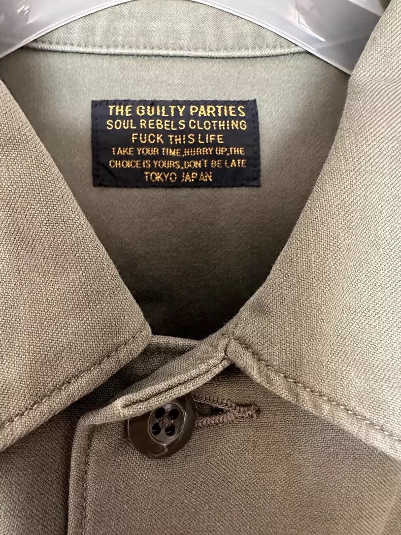 Wacko Maria Wacko Maria Olive Green Military Cloth Double Pocket Shirt Size US S / EU 44-46 / 1 - 3 Thumbnail