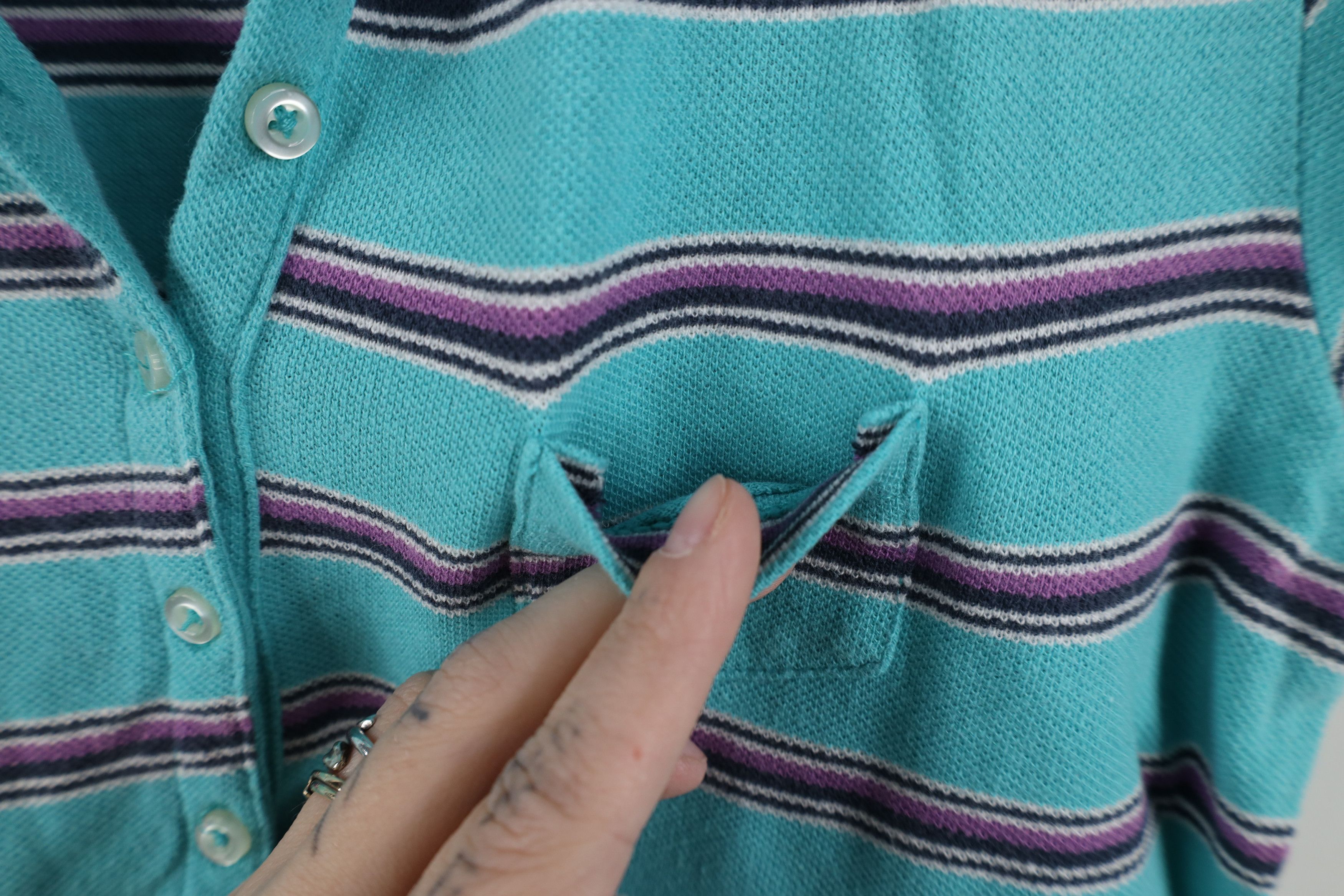 Aeropostale Vintage 90s Y2K Aeropostale Striped Collared Polo Shirt Size M / US 6-8 / IT 42-44 - 8 Thumbnail