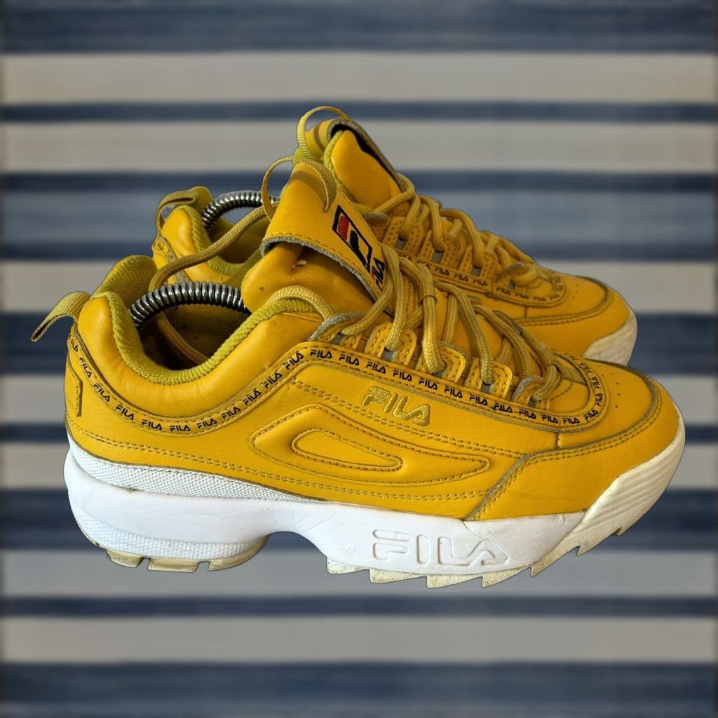 Fila FILA Disruptor 2 Premium Repeat 3FM00658-743 Canary Yellow Men Sz 6.5 / Women 8 Sneaker Shoes Athletic Size US 6 / IT 36 - 1 Thumbnail